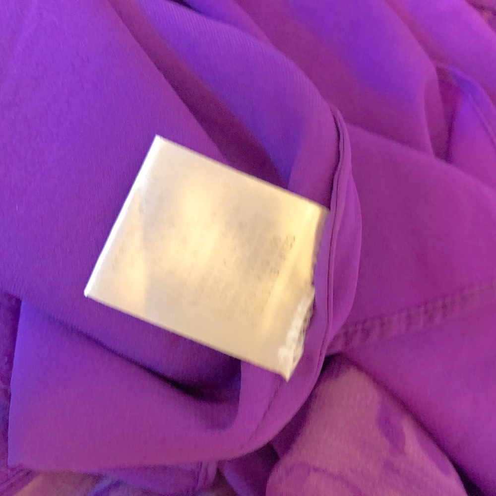 Alice + Olivia Purple Watercolor Dress - Picture 7 of 8